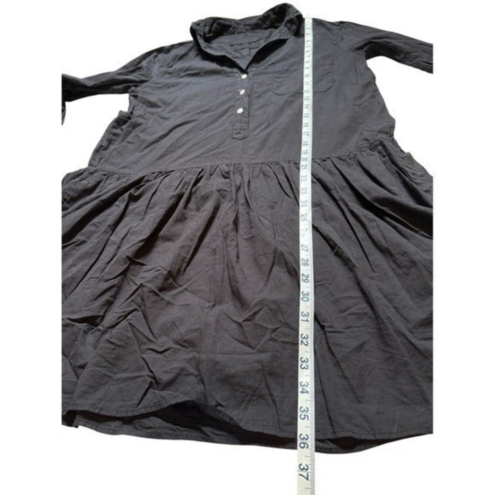 Grayson Frank & Eileen Black Oversized Shirt Dress 01 XS Minimalist Quiet Luxury - Picture 6 of 11